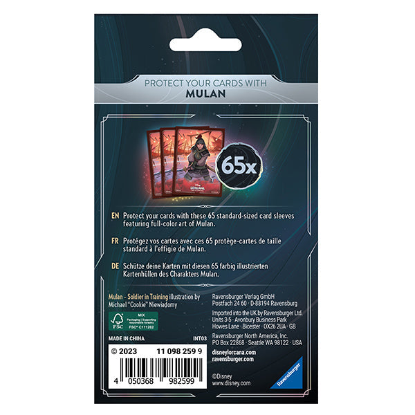 Disney Lorcana Supplies: Rise of the Floodborn - Mulan Card Sleeves (65 ct.)