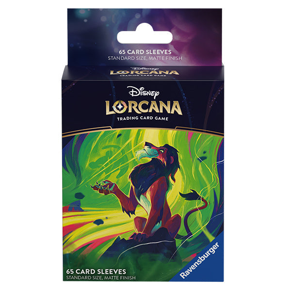 Lorcana Supplies: Azurite Sea- Scar, Vengeful Lion Sleeves (65ct)