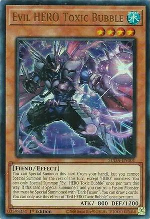 Yu-Gi-Oh! TCG - Supreme Darkness - SUDA-EN001 - Evil HERO Toxic Bubble - Ultra Rare (1st Edition)
