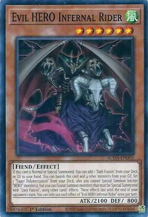 Yu-Gi-Oh! TCG - Supreme Darkness - SUDA-EN003 - Evil HERO Infernal Rider - Common / Short Print (1st Edition)