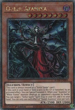 Yu-Gi-Oh! TCG - Supreme Darkness - SUDA-EN009 - Queen Azamina - Quarter Century Secret Rare (1st Edition)