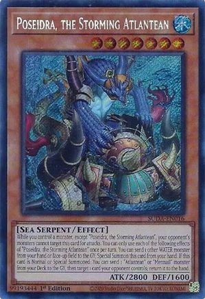 Yu-Gi-Oh! TCG - Supreme Darkness - SUDA-EN016 - Poseidra, the Storming Atlantean - Secret Rare (1st Edition)