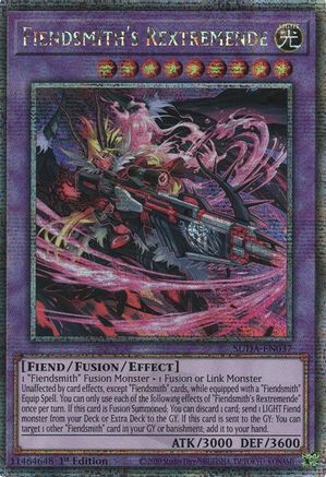 Yu-Gi-Oh! TCG - Supreme Darkness - SUDA-EN037 - Fiendsmith's Rextremende - Quarter Century Secret Rare (1st Edition)