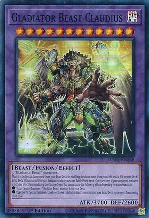 Yu-Gi-Oh! TCG - Supreme Darkness - SUDA-EN038 - Gladiator Beast Claudius - Super Rare (1st Edition)