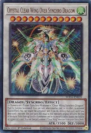 Yu-Gi-Oh! TCG - Supreme Darkness - SUDA-EN039 - Crystal Clear Wing Over Synchro Dragon - Ultra Rare (1st Edition)