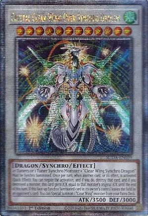 Yu-Gi-Oh! TCG - Supreme Darkness - SUDA-EN039 - Crystal Clear Wing Over Synchro Dragon - Quarter Century Secret Rare (1st Edition)