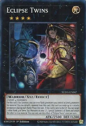 Yu-Gi-Oh! TCG - Supreme Darkness - SUDA-EN047 - Eclipse Twins - Super Rare (1st Edition)