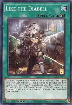 Yu-Gi-Oh! TCG - Supreme Darkness - SUDA-EN057 - Like the Diabell - Common / Short Print (1st Edition)