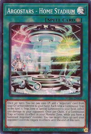 Yu-Gi-Oh! TCG - Supreme Darkness - SUDA-EN058 - Argostars - Home Stadium - Super Rare (1st Edition)
