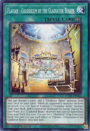 Yu-Gi-Oh! TCG - Supreme Darkness - SUDA-EN060 - Flavian - Colosseum of the Gladiator Beasts - Common / Short Print (1st Edition)