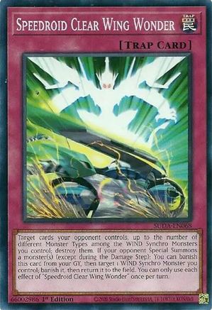 Yu-Gi-Oh! TCG - Supreme Darkness - SUDA-EN068 - Speedroid Clear Wing Wonder - Common / Short Print (1st Edition)
