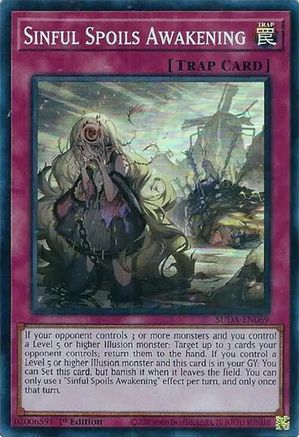 Yu-Gi-Oh! TCG - Supreme Darkness - SUDA-EN069 - Sinful Spoils Awakening - Super Rare (1st Edition)