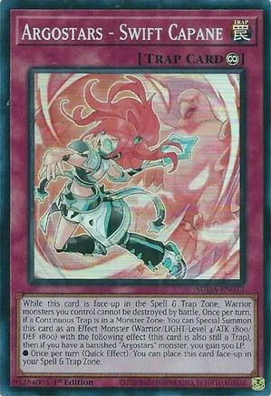 Yu-Gi-Oh! TCG - Supreme Darkness - SUDA-EN072 - Argostars - Swift Capane - Super Rare (1st Edition)