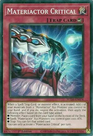 Yu-Gi-Oh! TCG - Supreme Darkness - SUDA-EN074 - Materiactor Critical - Common / Short Print (1st Edition)