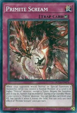 Yu-Gi-Oh! TCG - Supreme Darkness - SUDA-EN076 - Primite Scream - Common / Short Print (1st Edition)