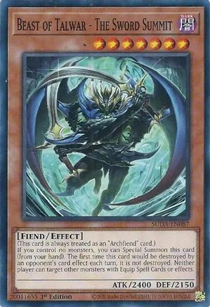 Yu-Gi-Oh! TCG - Supreme Darkness - SUDA-EN087 - Beast of Talwar - The Sword Summit - Common / Short Print (1st Edition)