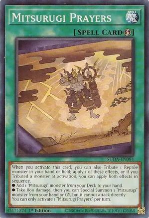 Yu-Gi-Oh! TCG - Supreme Darkness - SUDA-EN094 - Mitsurugi Prayers - Common / Short Print (1st Edition)