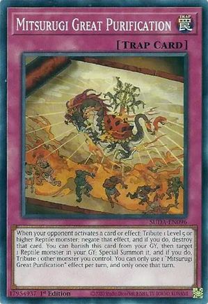 Yu-Gi-Oh! TCG - Supreme Darkness - SUDA-EN096 - Mitsurugi Great Purification - Common / Short Print (1st Edition)