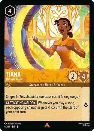Lorcana TCG - Reign of Jafar - 9/204 - Tiana - Natural Talent - Rare - Non-Foil