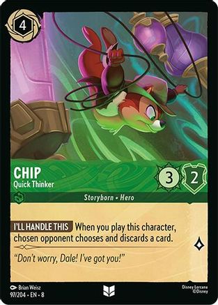 Lorcana TCG - Reign of Jafar - 97/204 - Chip - Quick Thinker - Uncommon - Foil