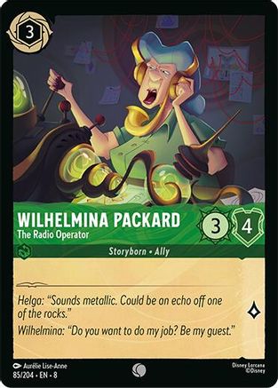Lorcana TCG - Reign of Jafar - 85/204 - Wilhelmina Packard - The Radio Operator - Common - Foil