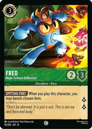 Lorcana TCG - Reign of Jafar - 92/204 - Fred - Major Science Enthusiast - Common - Non-Foil