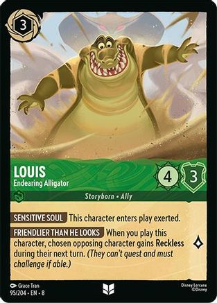 Lorcana TCG - Reign of Jafar - 95/204 - Louis - Endearing Alligator - Uncommon - Foil