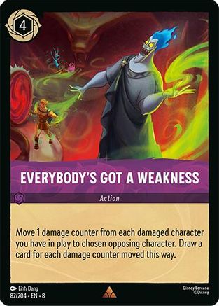 Lorcana TCG - Reign of Jafar - 82/204 - Everybody's Got A Weakness - Rare - Foil