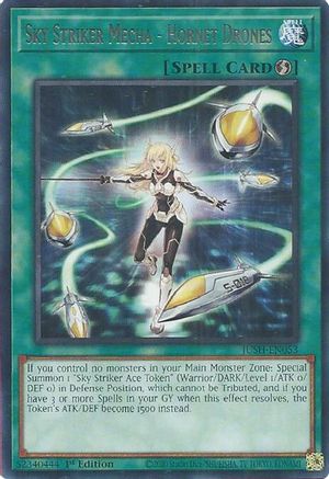 Yu-Gi-Oh! TCG - Justice Hunters - JUSH-EN053 - Sky Striker Mecha - Hornet Drones - Rare (1st Edition)