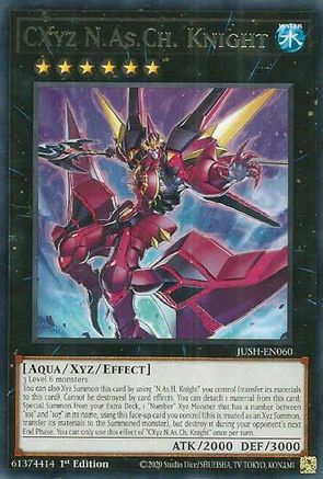Yu-Gi-Oh! TCG - Justice Hunters - JUSH-EN060 - CXyz N.As.Ch. Knight - Rare (1st Edition)