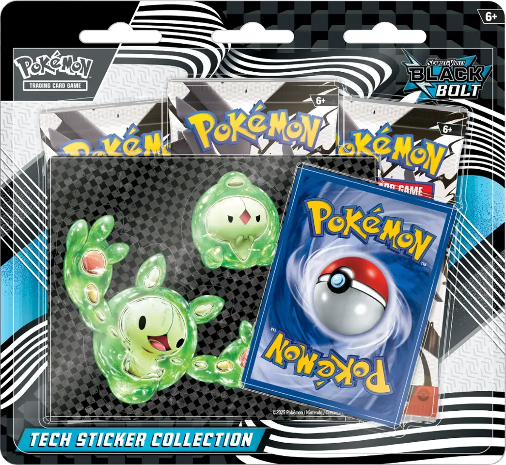 Pokemon: Scarlet And Violet 10.5: Black Bolt: Three-Pack Tech Sticker Collection