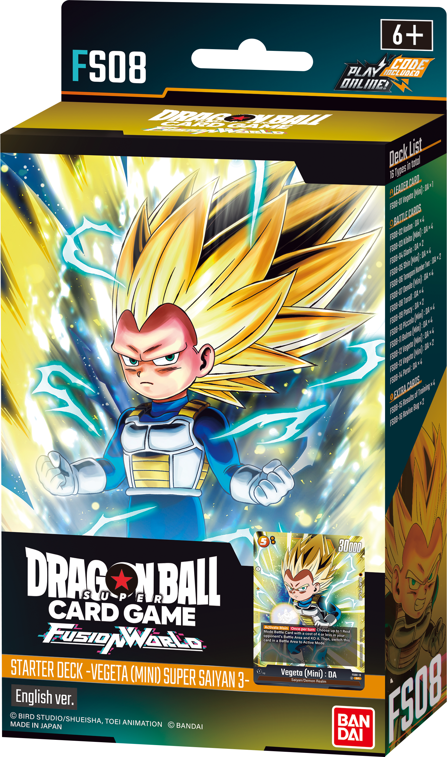 Dragon Ball Super CG Fusion World - Starter Deck - Vegeta (Mini) Super Saiyan 3 (FS08)