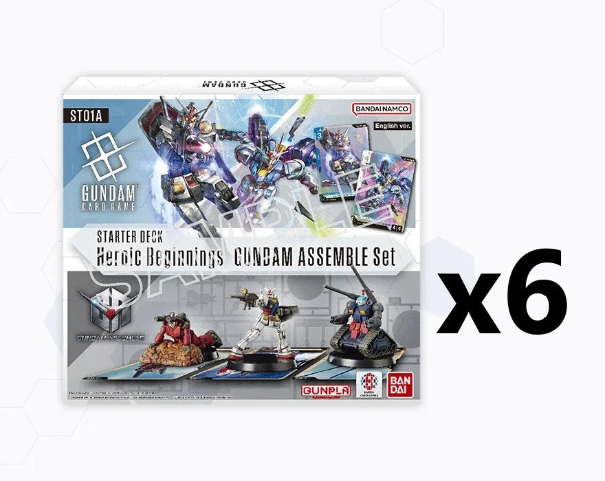 Gundam Card Game: Gundam Assemble Starter Set 01 [x6] Sealed Display - Heroic Beginnings