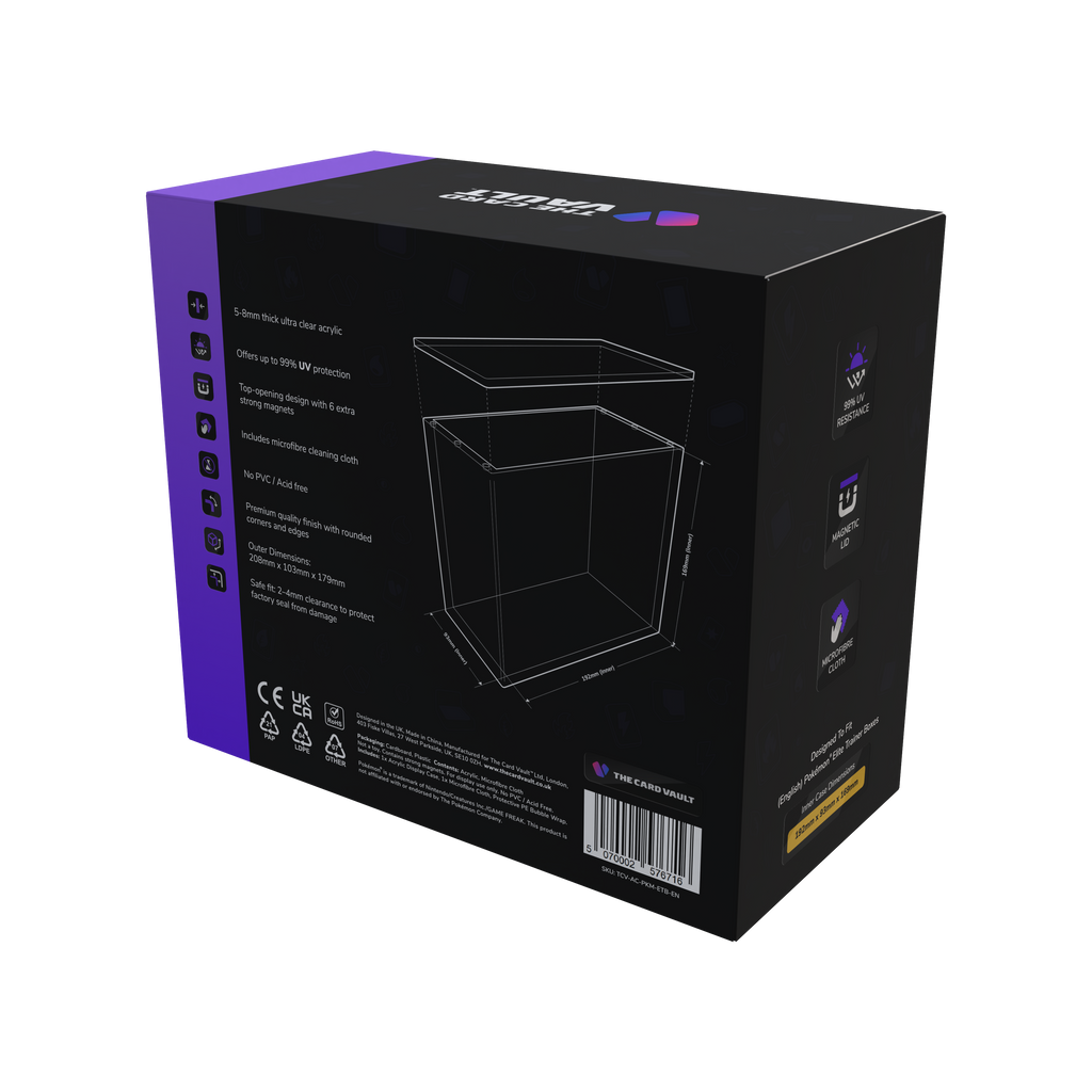 The Card Vault - Premium Acrylic Case - Pokemon Elite Trainer Box (English)