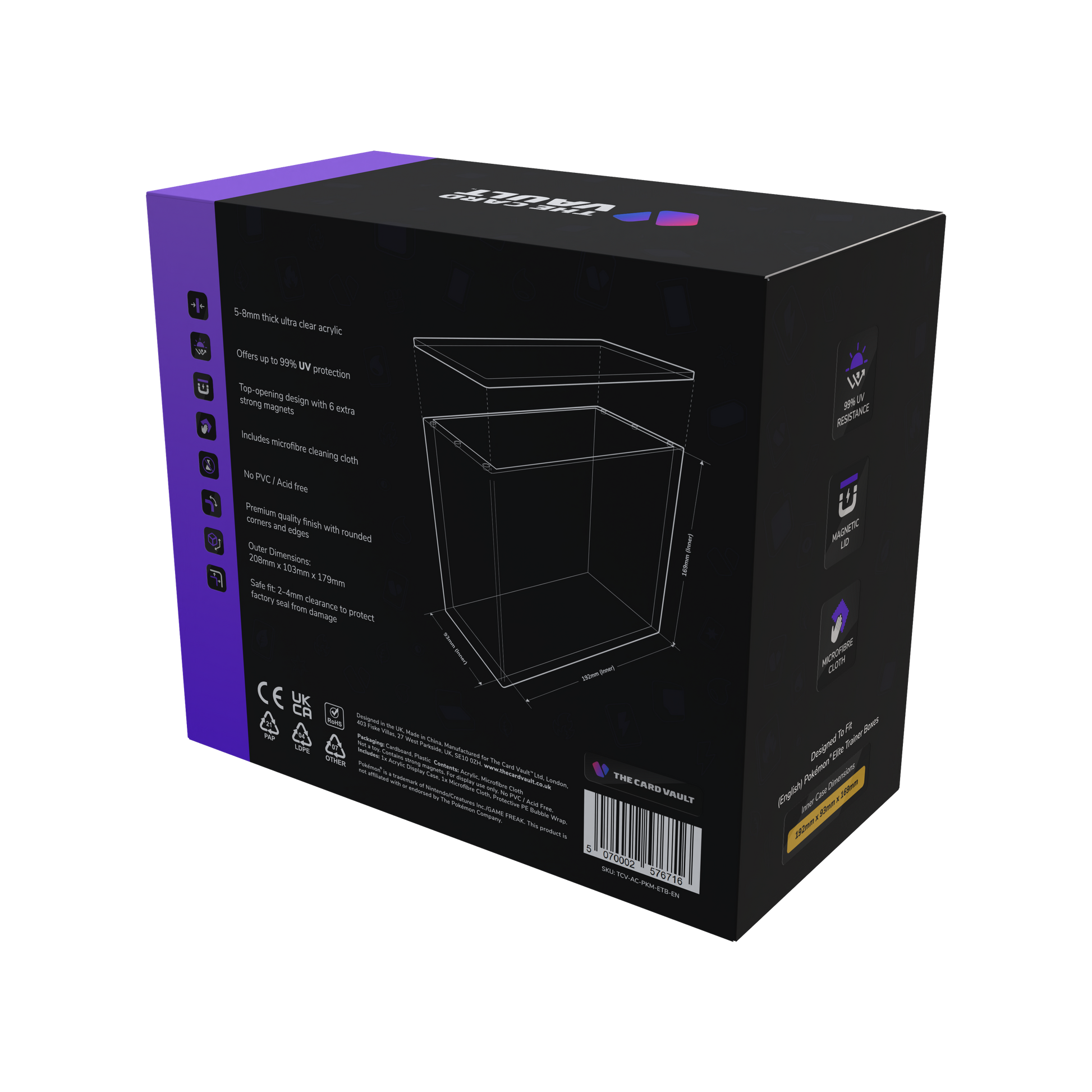 The Card Vault - Premium Acrylic Case - Pokemon Elite Trainer Box (English)