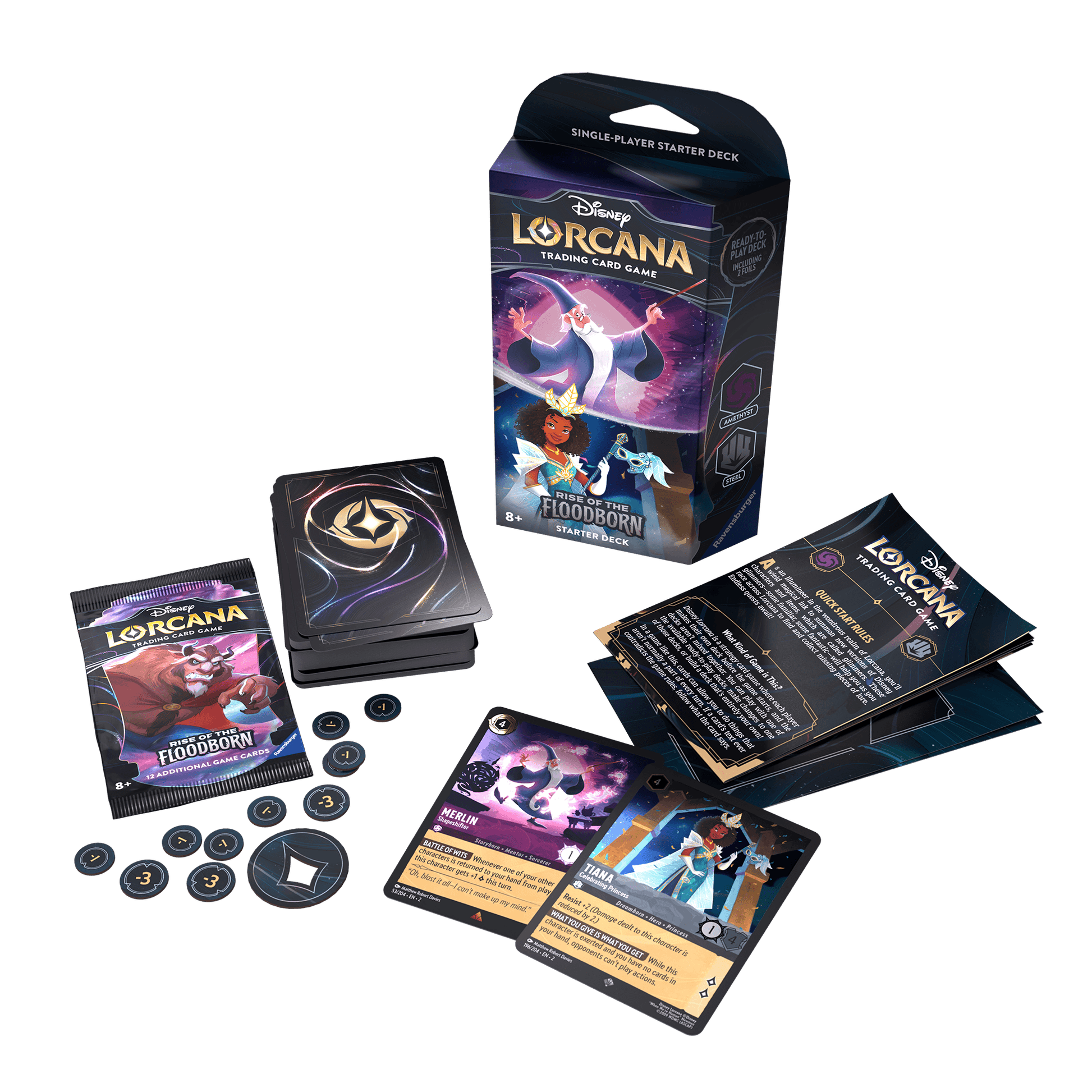 Disney - Lorcana TCG - Rise of the Floodborn - Starter Deck - Amethyst and Steel