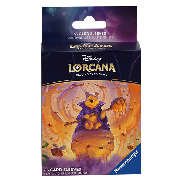 Lorcana Supplies: Azurite Sea- Pooh, Hunny Wizard Sleeves (65ct)